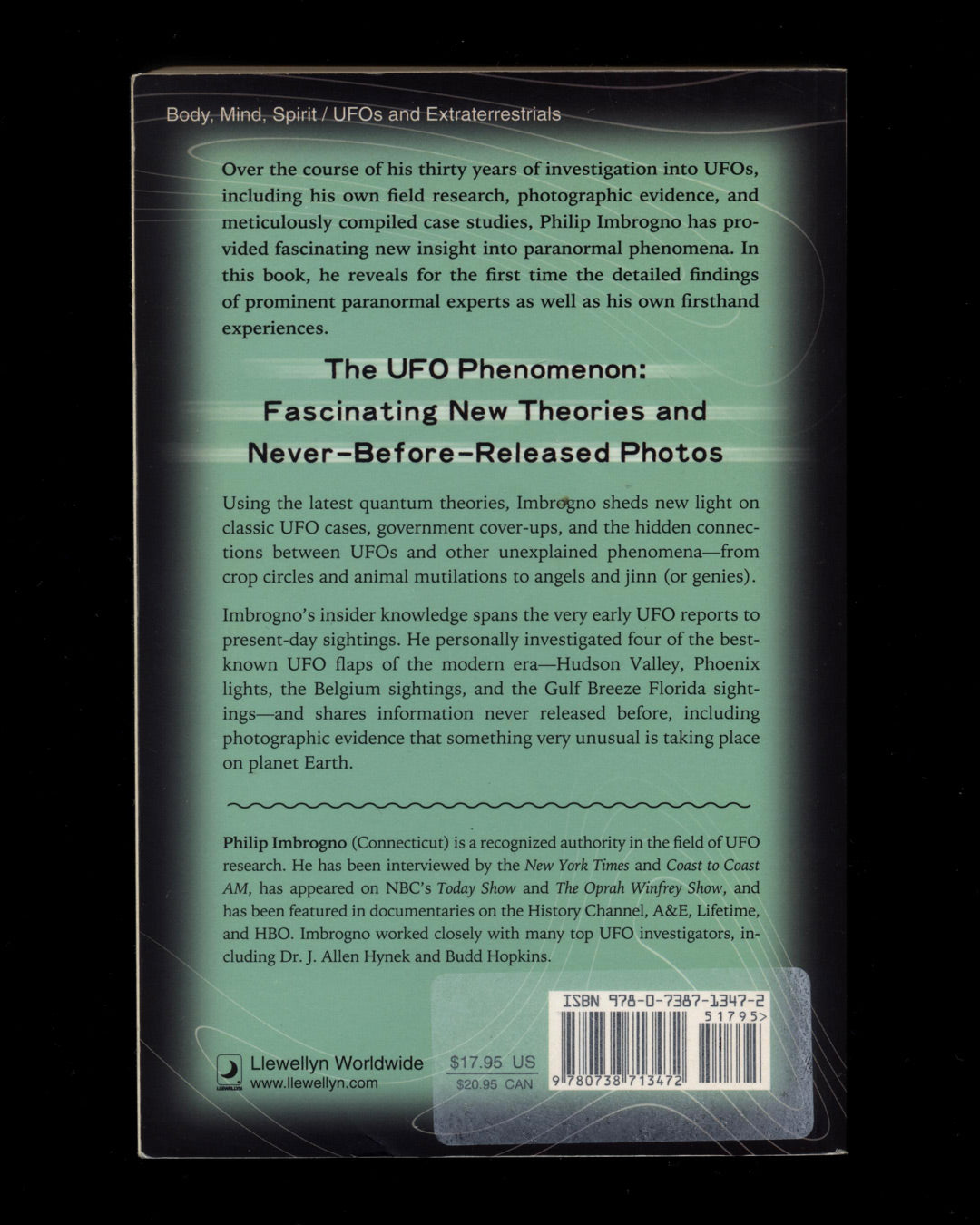 Interdimensional Universe, The New Science of UFOs, Paranormal Phenomena & Otherdimensional Beings by Philip Imbrogno 1st ed.