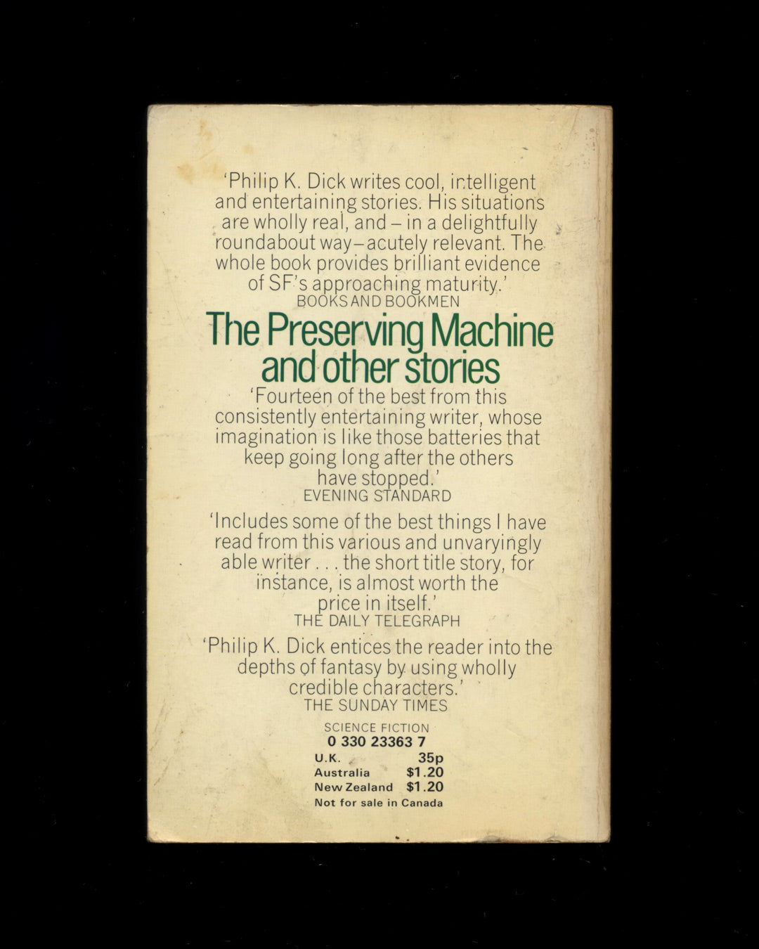 The Preserving Machine and other stories by Philip K. Dick