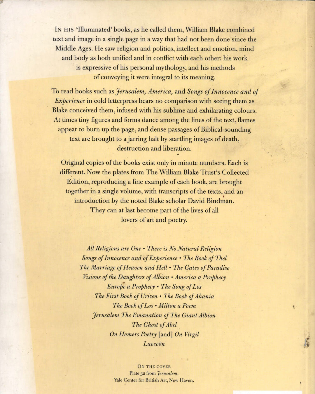 William Blake: The Complete Illuminated Books by David Bindman