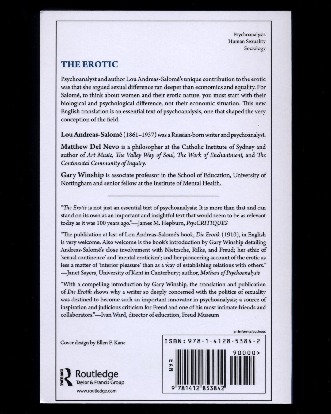 The Erotic by Lou Andreas-Salomé