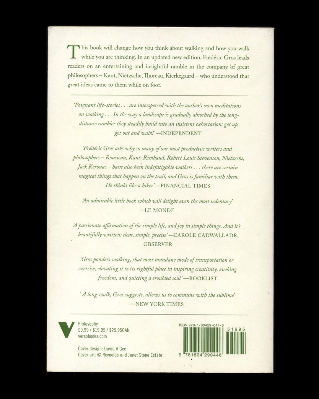 A Philosophy of Walking by Frédéric Gros