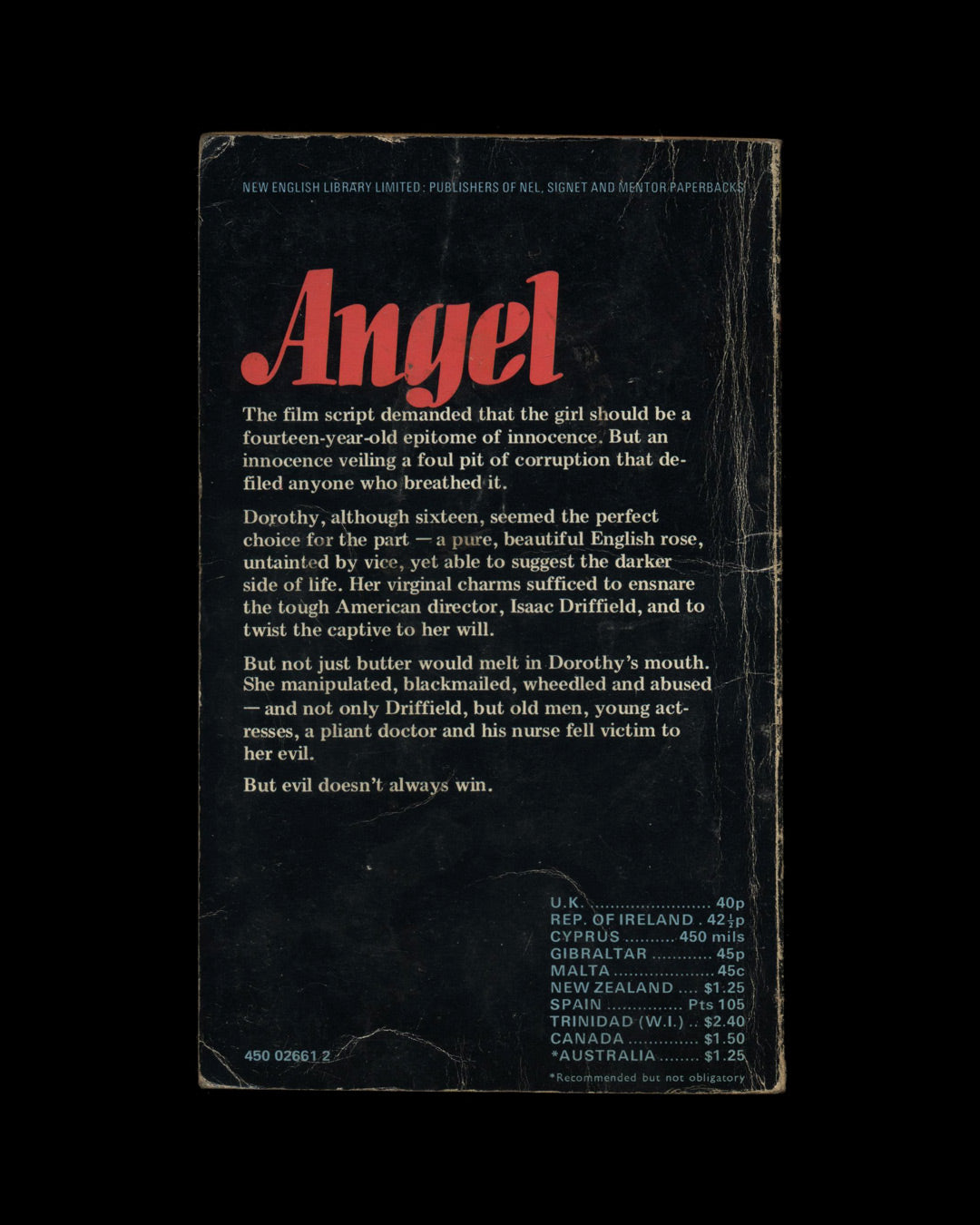Angel by James Weir 1st ed.