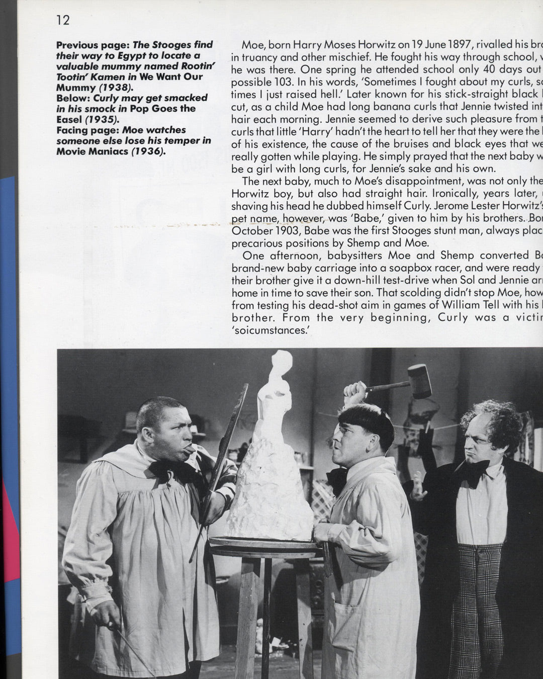 The Wacky World of the 3 Stooges by Annie McGarry 1st ed.
