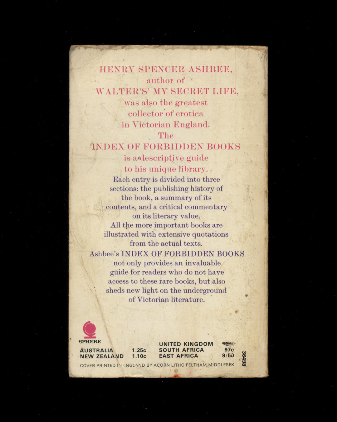 Index of Forbidden Books by Henry Spencer Ashbee