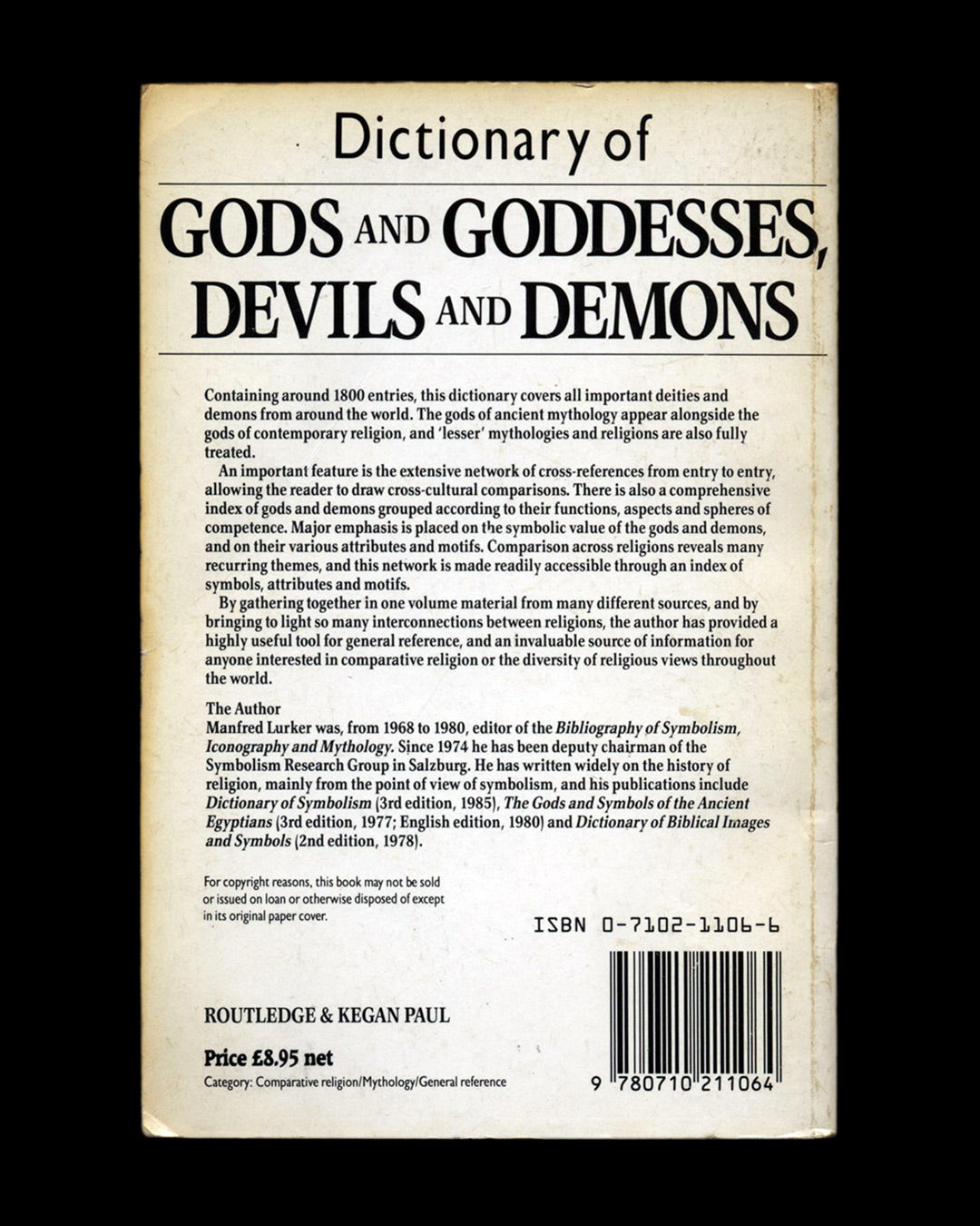 Dictionary of Gods and Goddesses, Devils and Demons by Manfred Lurker