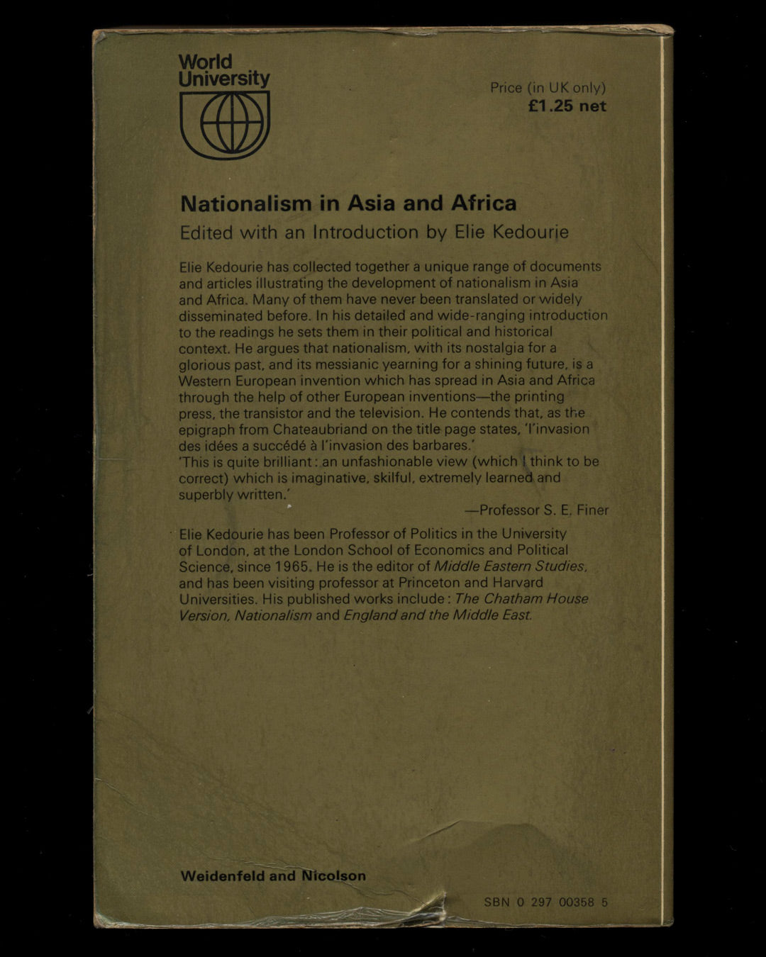 Nationalism in Asia and Africa, Edited by Elie Kedourie
