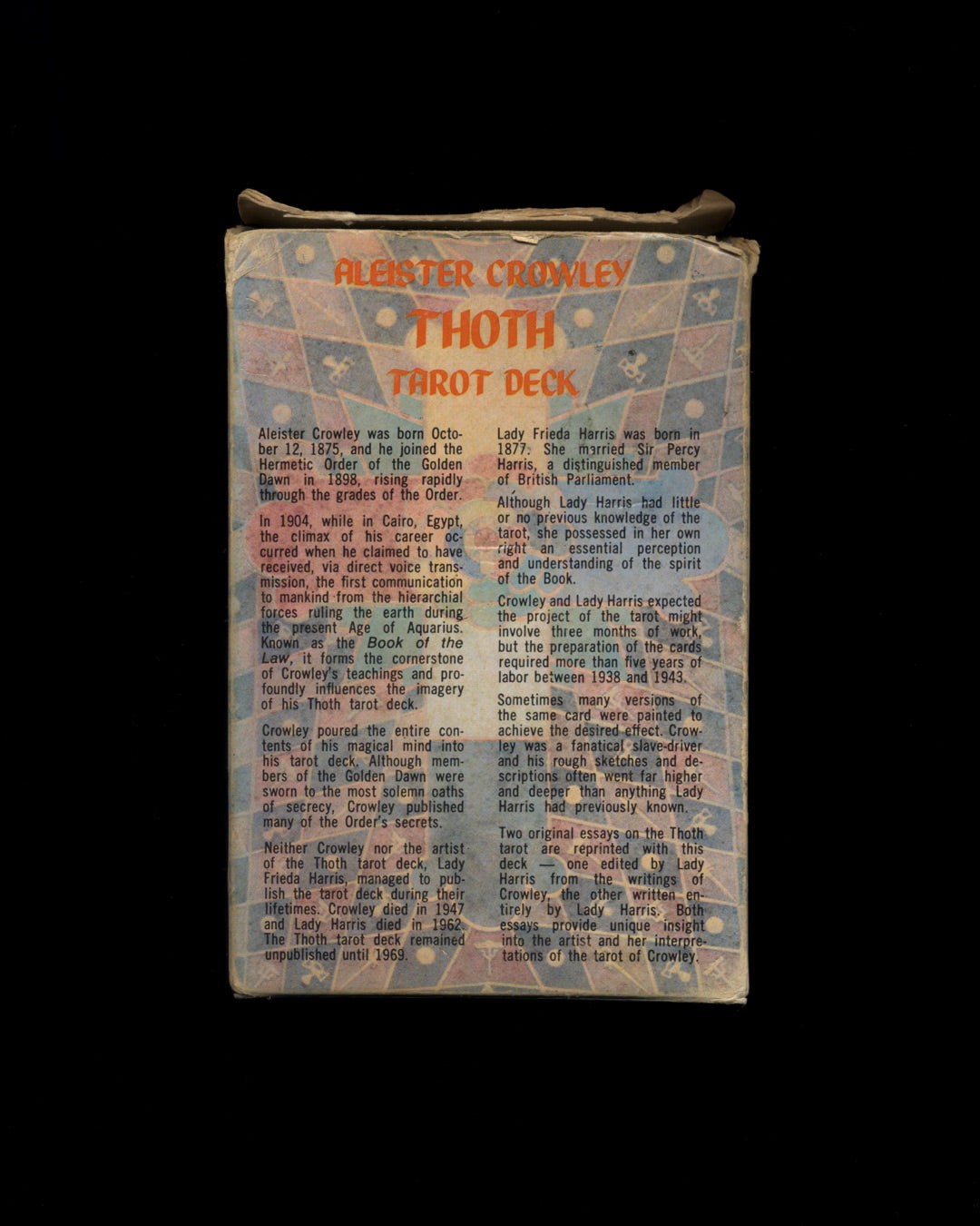 Aleister Crowley Thoth Tarot Deck + The Book of Thoth (Egyptian Tarot) by Aleister Crowley