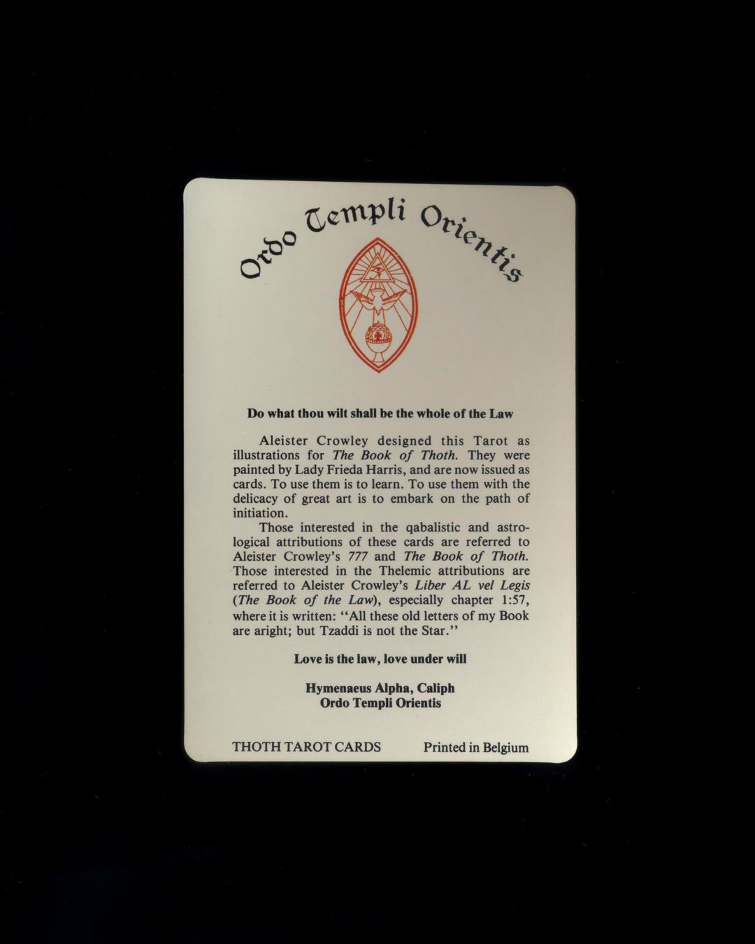 Aleister Crowley Thoth Tarot Deck + The Book of Thoth (Egyptian Tarot) by Aleister Crowley
