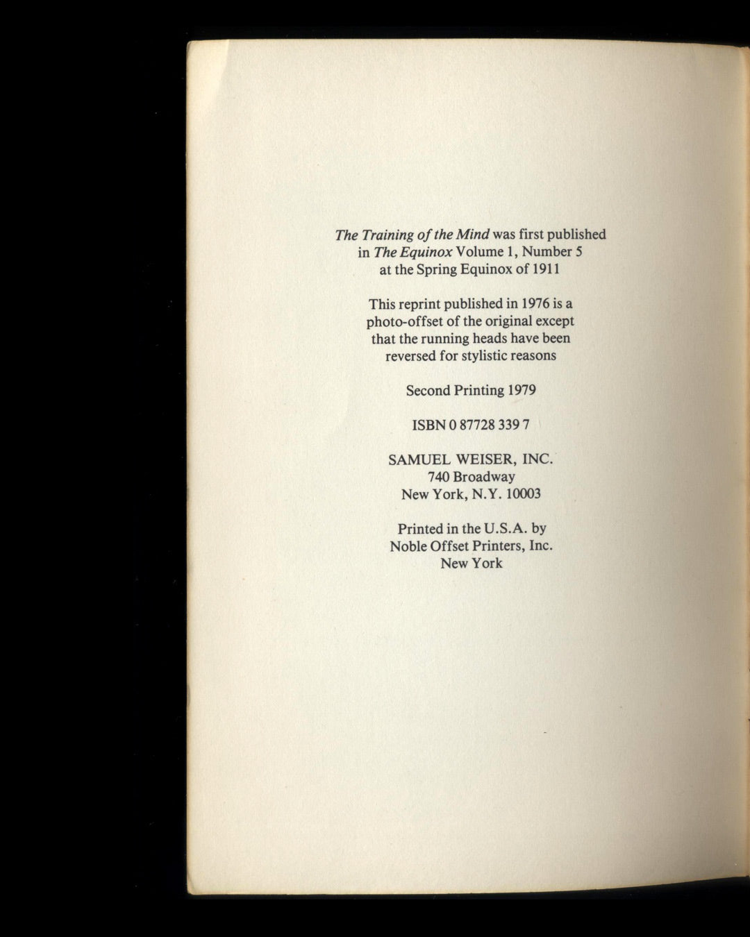 The Training of the Mind by Allan Bennett