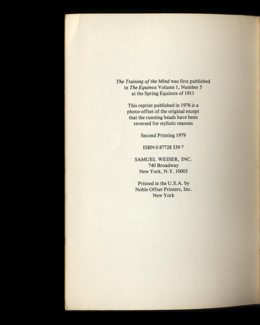 The Training of the Mind by Allan Bennett