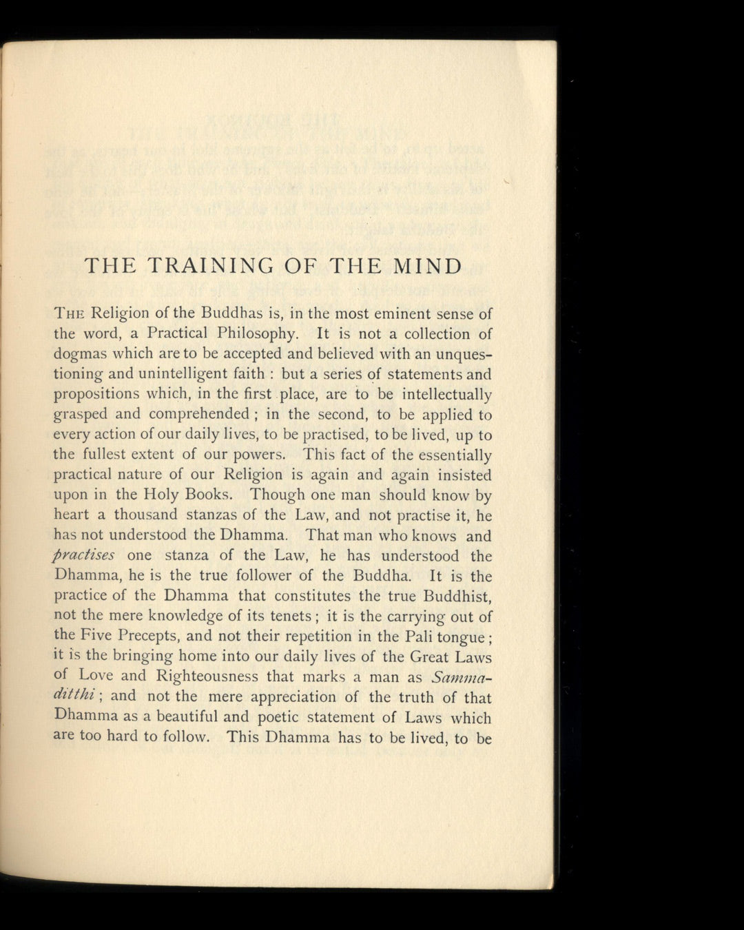 The Training of the Mind by Allan Bennett