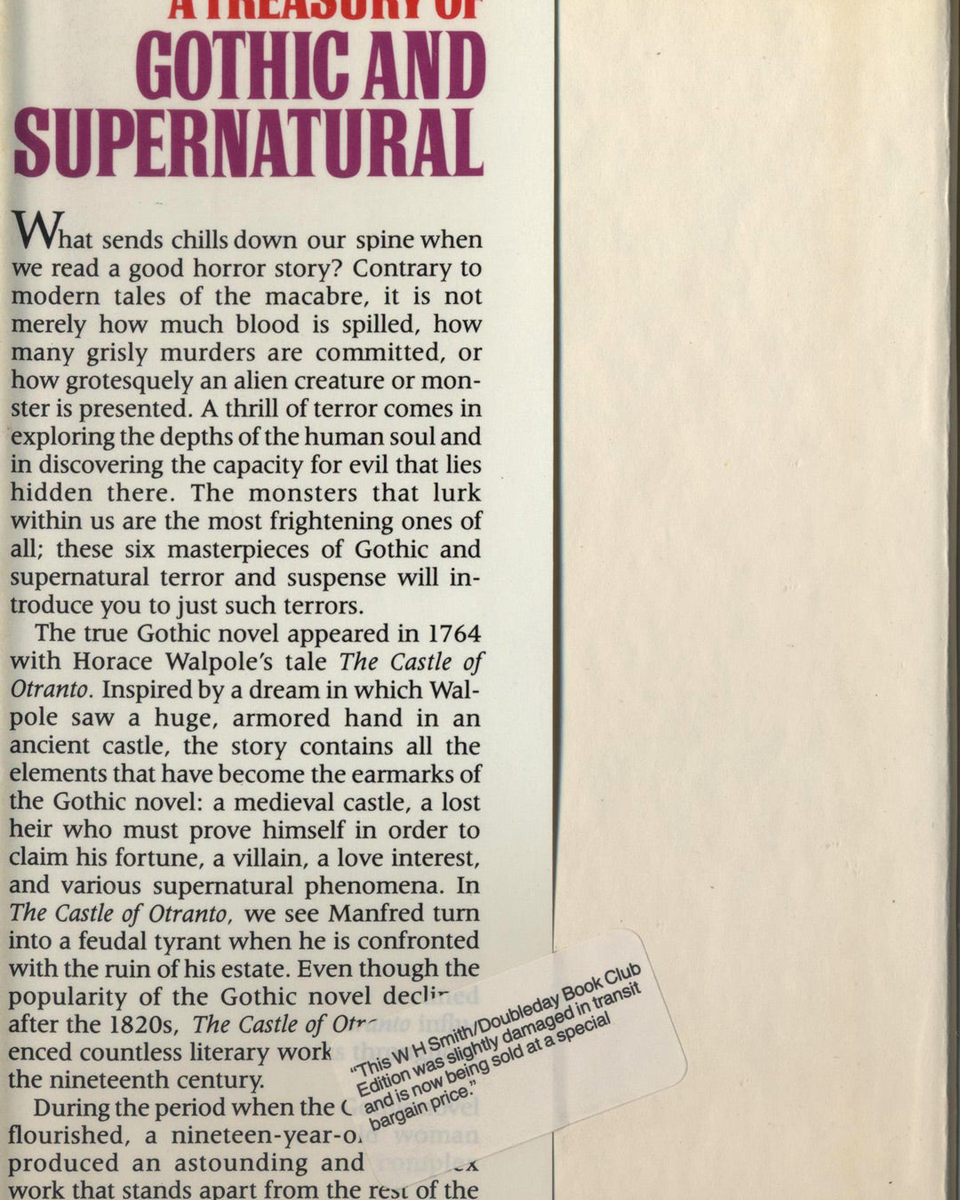 A Treasury of Gothic and Supernatural