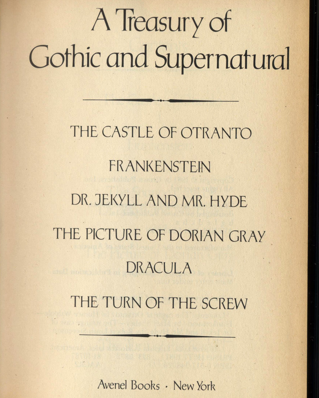 A Treasury of Gothic and Supernatural