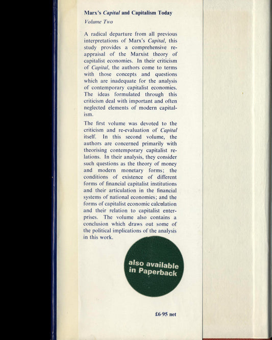 Marx’s Capital and Capitalism Today, Volume Two by Anthony Cutler, Barry Hindess, Paul Hirst & Athar Hussain 1st ed.