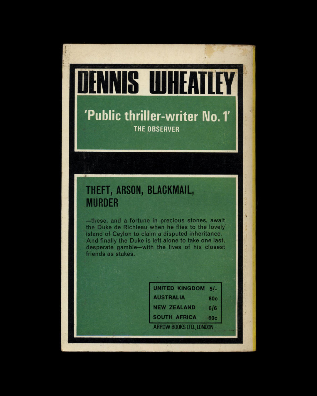 Dangerous Inheritance by Dennis Wheatley