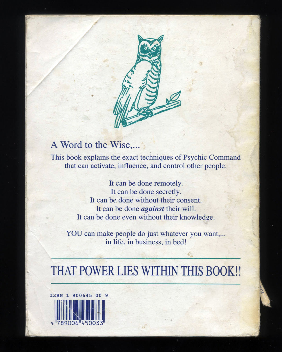 Psychic Command and Sexual Sorcery by Dr. Bryan d’Gwent MD MB Bch BSc 1st ed.