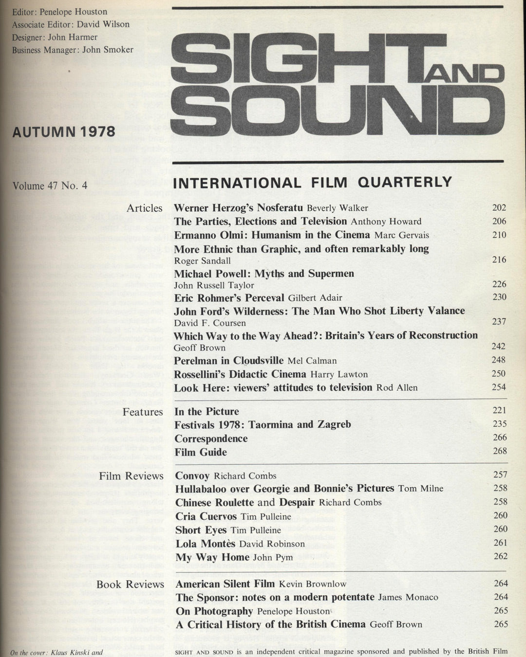 Sight and Sound Autumn 1978