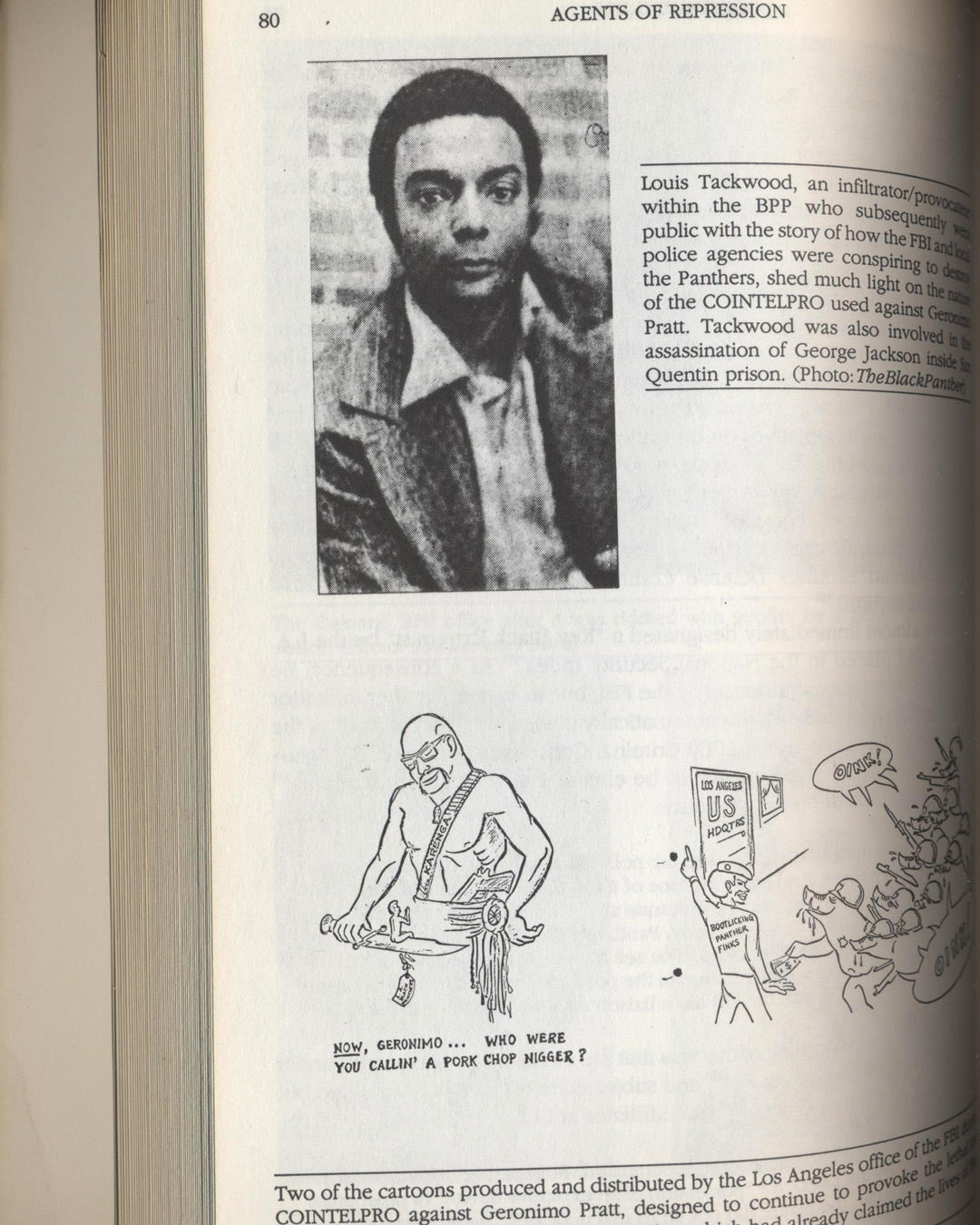 Agents of Repression: The FBI’s Secret Wars against the Black Panther Party and the American Indian Movement by Ward Churchill and Jim Vander Wall 1st ed.